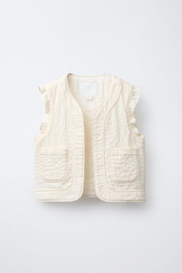 RUFFLED STRUCTURE WAISTCOAT