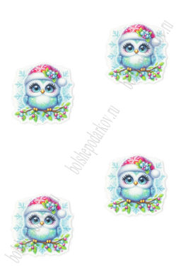Кабошон-вырубка Совёнок 3,5*3,5 см (10 шт) SF-7342, №5 - Больше подарков фото 2