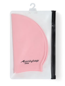 Шапочка для плавания взрослая, силиконовая, 46 гр, розовая