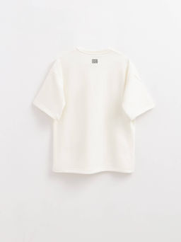 CONTE Удлиненная футболка из футера c вышивкой New chance LD 2727 off-white