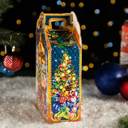 Цена за 5 шт. Подарочная коробка Наряди Деда Мороза, 17 х 8 х 28 см - Simaland фото 3