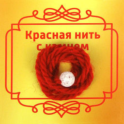 Красная нить с камнем Сахарный кварц, 8мм