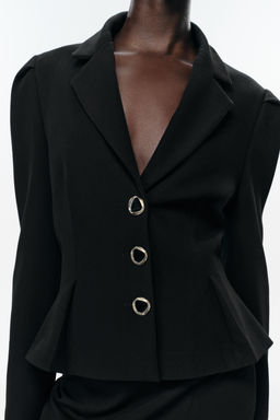 PUFF SLEEVE PEPLUM BLAZER - Zara фото 6