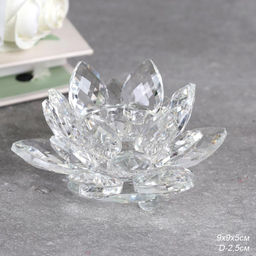 Подсвечник Лотос 9,5 см / GT792 /уп 60/прозрачный