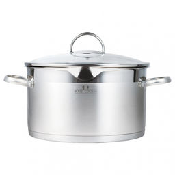 Кастрюля "Marino" 6,1 л 24*13,5см , нерж., со стеклянной крышкой , арт. BC-2162
