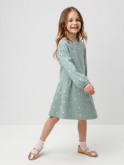 КР 5922/голубой прибой,мини розочки платье для дев