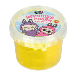 Цена за 2 шт. Слайм «Фантастическое существо», с шариками, желтый