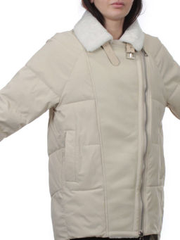 S24-263 BEIGE Куртка демисезонная женская (100 гр. холлофайбер) - Fashion фото 2