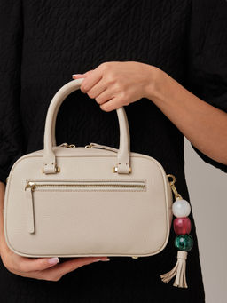 Кожаная сумка Hawaii DBR 31216 светлый крем фото 3