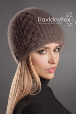 Шапка Сноп норка орнамент аврора