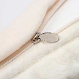 Наволочка декоративная Этель цвет молочный 43х43 см , велсофт, полиэстер  фото 4