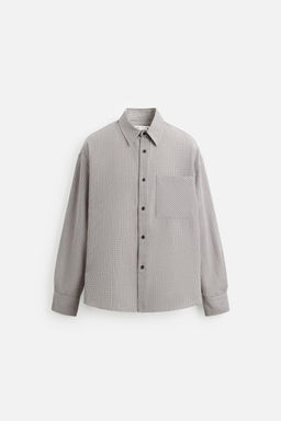 TEXTURED CHECK SHIRT - Zara фото 7