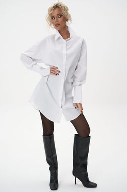 Платье рубашка Пэрис (белый) - Эльза фото 3