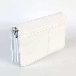 Женская кожаная сумка кросс-боди с тремя отделениями 3086 Вайт - Cidirro фото 3