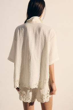 Camisa playera con bordado ingl?s - H&m фото 5