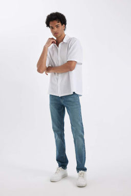 Pedro Slim Fit Джинсовые брюки узкого кроя с нормальной талией и узкими штанинами - Defacto фото 2