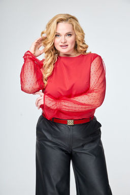 Блуза ANELLI 1768 алая роза фото 3