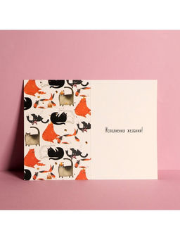 Цена за 10 шт. Открытка средняя «Компания», коты, 12×18 см