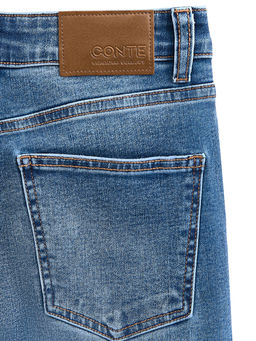 CONTE CON-721 Джинсы skinny с эффектом потёртостей и необработанным краем blue - Conte elegant фото 10