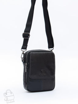Сумка мужская кожаная 8613S black Fuzhiniao