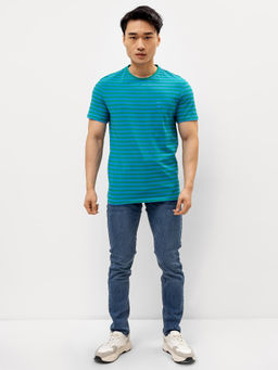 Футболка мужская в зелено-голубую полоску зелено -голубая полоска 111774 - Mark formelle фото 2