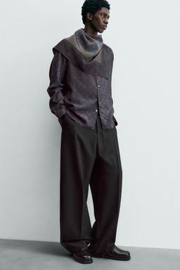 LIMITED EDITION CURVED FIT SUIT TROUSERS - Zara фото 6
