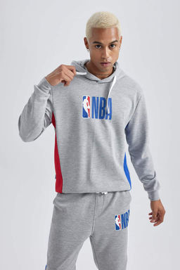 DeFactoFit толстовка из плотной ткани с капюшоном и надписью NBA обычного кроя