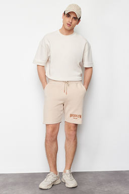 Tas Regular/Normal Kesim Brooklyn-Sehir Nak?sl? Tok Kumasl? Beli Lastikli Sort TMNSS24SR00025