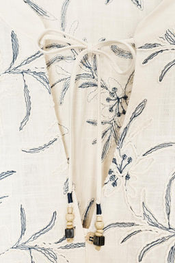 RUSTIC TEXTURED EMBROIDERED BLOUSE - Zara фото 8