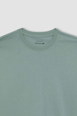 DeFactoFit Футболка оверсайз с круглым вырезом и короткими рукавами с принтом из 100% хлопка  фото 9