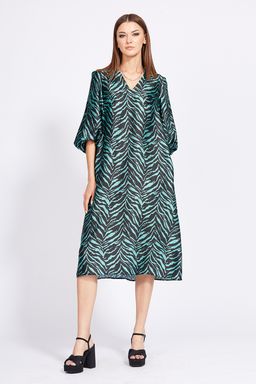 Платье 2286 изумруд с рисунком - Eola фото 3