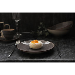 Тарелка керамическая десертная Доляна Морской мир, d=19 см, цвет коричневый фото 6