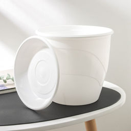 Цена за 2 шт. Горшок для цветов с поддоном «Венеция», 4,1 л, d=21 см, белый