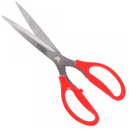 Ножницы кухонные TalleR, сталь, с орехоколом/открывателем для бутылок, специальная заточка лезвий, эргономичные ручки из ударопрочного пластика (Китай)