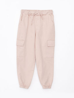 Beli Lastikli Basic Gabardin K?z ?ocuk Jogger Kargo Pantolon