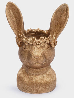 Ваза декоративная, 31 см, полирезин, золотистая, Кролик в венке, Rabbit - Anna lafarg фото 9