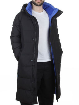 6896 BLACK Куртка мужская зимняя удлиненная (200 гр. холлофайбер)