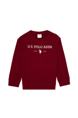 Erkek _ocuk Bordo Bisiklet Yaka Sweatshirt Sepette S_rpriz _ndirim - U.s. polo assn фото 8