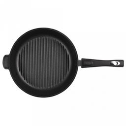 Сковорода-гриль с тефлоновым покрытием д28см "Классик", h7см, s0,4см, съемная ручка из термостойкого пластика (Россия)