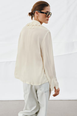 ZW COLLECTION LIMITED EDITION FLOWING RUFFLED SHIRT - Zara фото 13