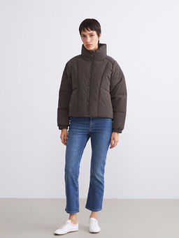 Dik Yaka Oversize Kad?n ?i?me Mont