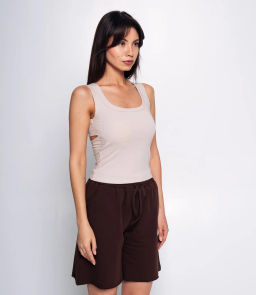 Топ #КТ173 (1), светло-бежевый