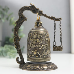 Колокол-гонг металл настольный Дракон 12х9х7 см - Simaland фото 3