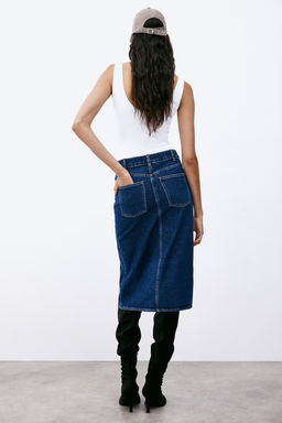 Falda denim hasta la rodilla - H&m фото 2