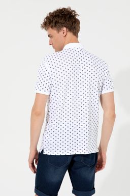 U. S. Polo Assn Мужская белая футболка с воротником-поло - U.s. polo assn фото 5