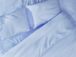 Простыня 1,5 спальная, бязь "Комфорт"(220) (Виши, голубой)