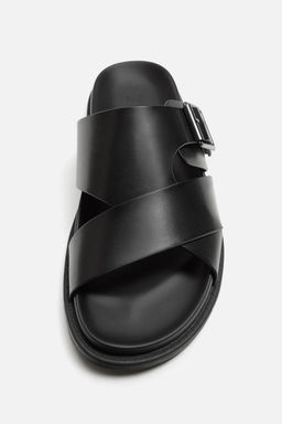Criss-cross sandals with buckle - Zara фото 7