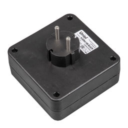 S-GES4-16S BLACK Разветвитель сетевой, с/з. 4 гнезда. 16А, 3500Вт. Черный. ТМ Uniel