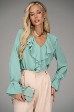 Блузка Мишель (мятный) - Эльза фото 20