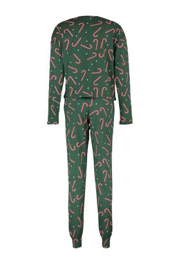 Yesil %100 Pamuklu Y?lbas? Temal? Orme Pijama Tak?m? THMAW21PT0771